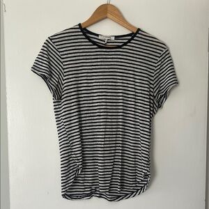 Frame Denim Navy and White Striped Tee